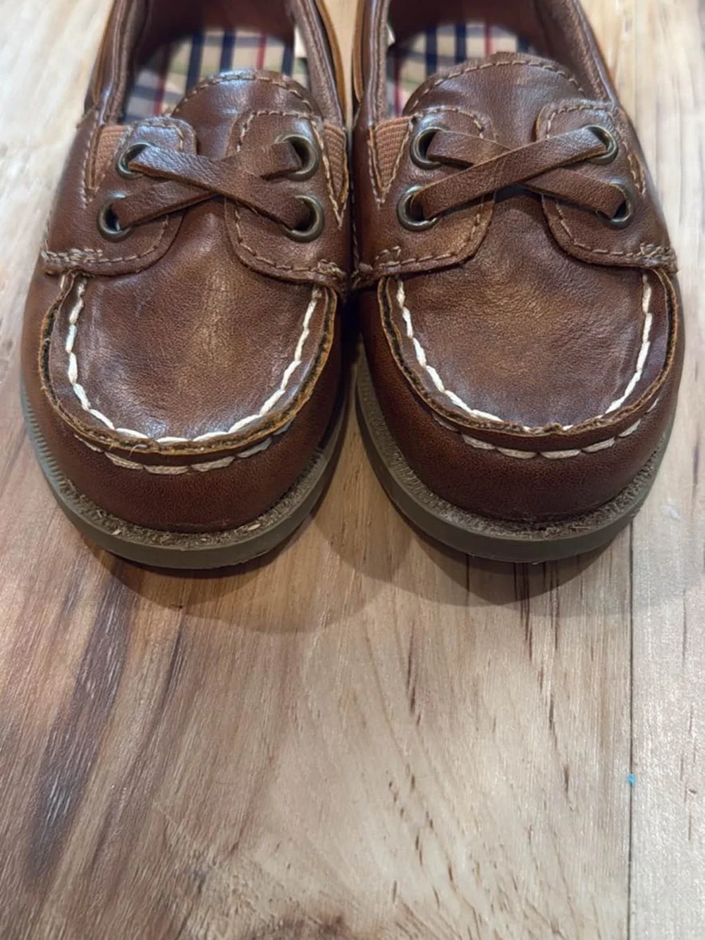 Carter's Brown Moccasin-Style Kids Boat Shoes